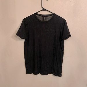 Black mesh shirt